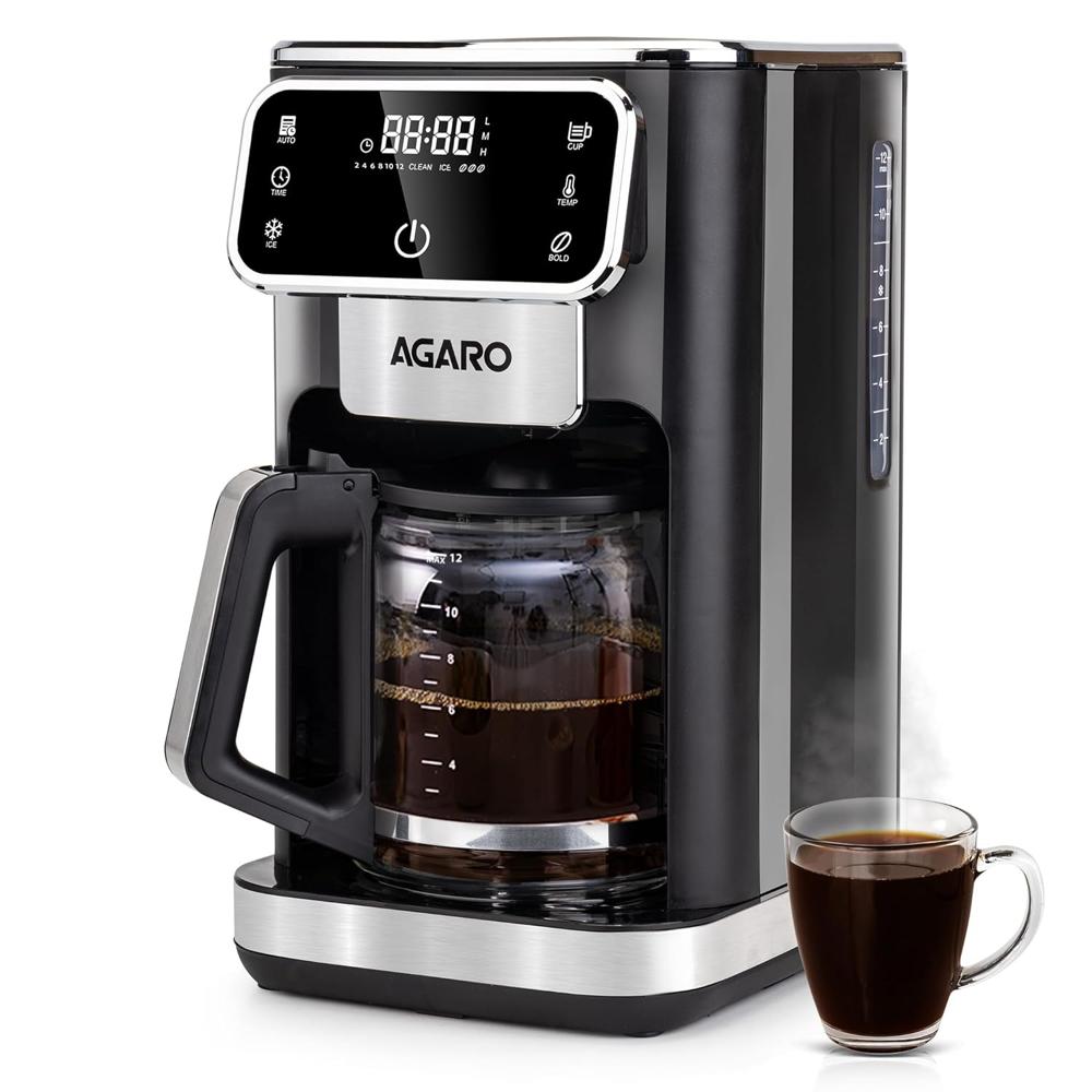 AGARO Primo Drip Coffee Maker, Brew & Maker, Up to 12 Cups, Fast Heating, (34240)