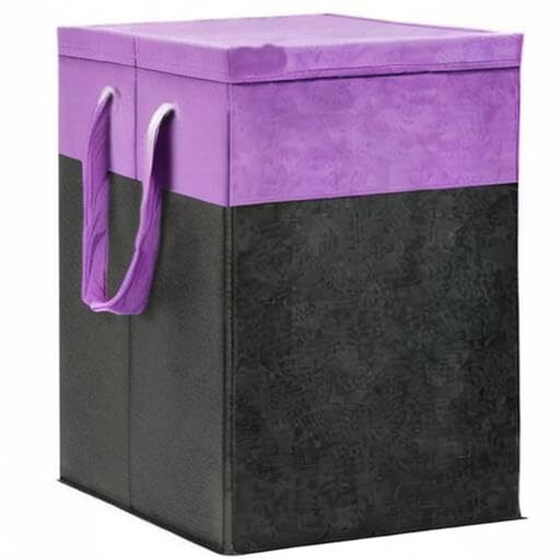Purple Foldable Laundry Hamper