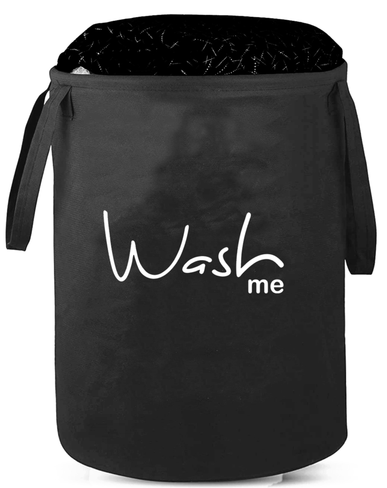 Black Wash Me Laundry Basket