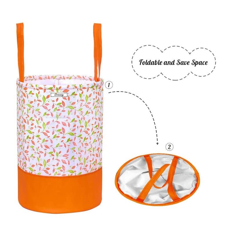 Round Printed Laundry Basket