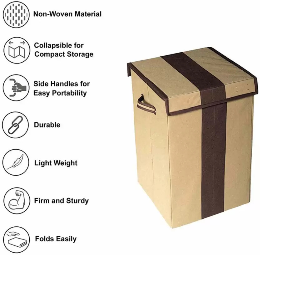 Foldable Laundry Basket With Lid