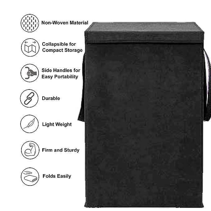 Black Foldable Laundry Hamper