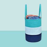 Blue Round Laundry Basket