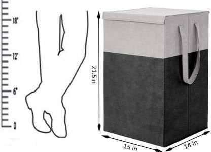 Grey Foldable Laundry Hamper