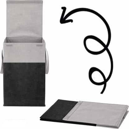 Grey Foldable Laundry Hamper