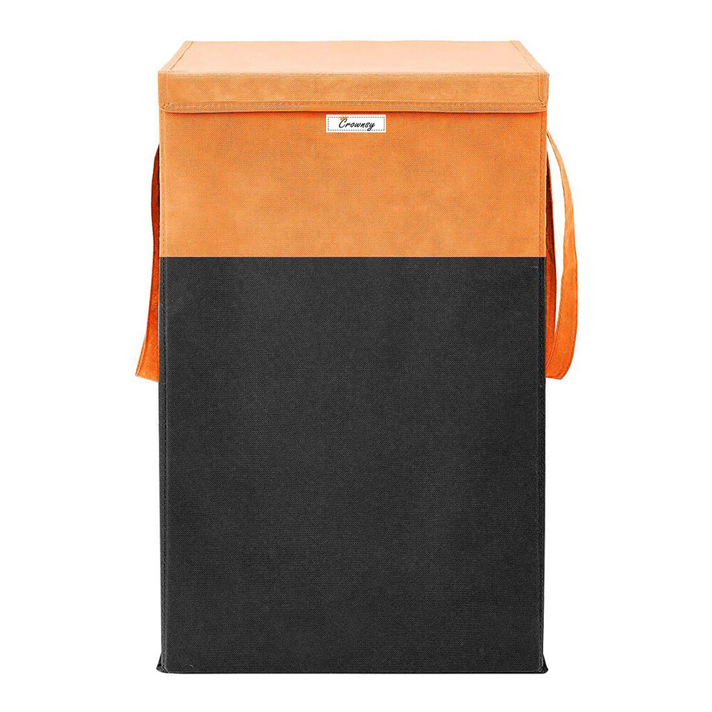 Orange Foldable Laundry Hamper