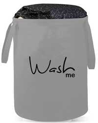 Grey Wash Me Laundry Basket