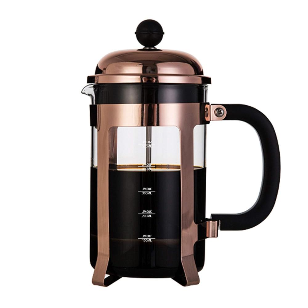 AGARO French Press Coffee Maker with 4 Part Superior Filtration 600 ML, Copper (33934)