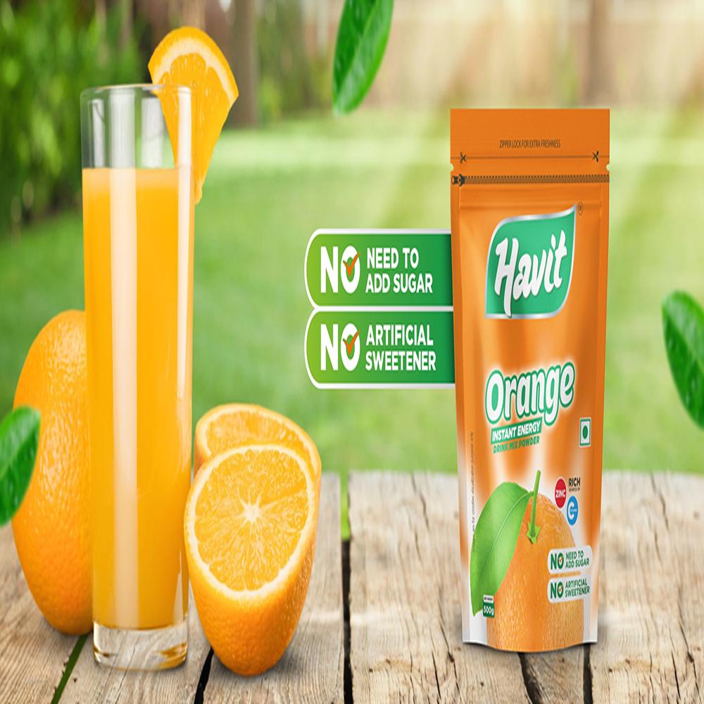 Orange Instant Energy Drink Mix Powder