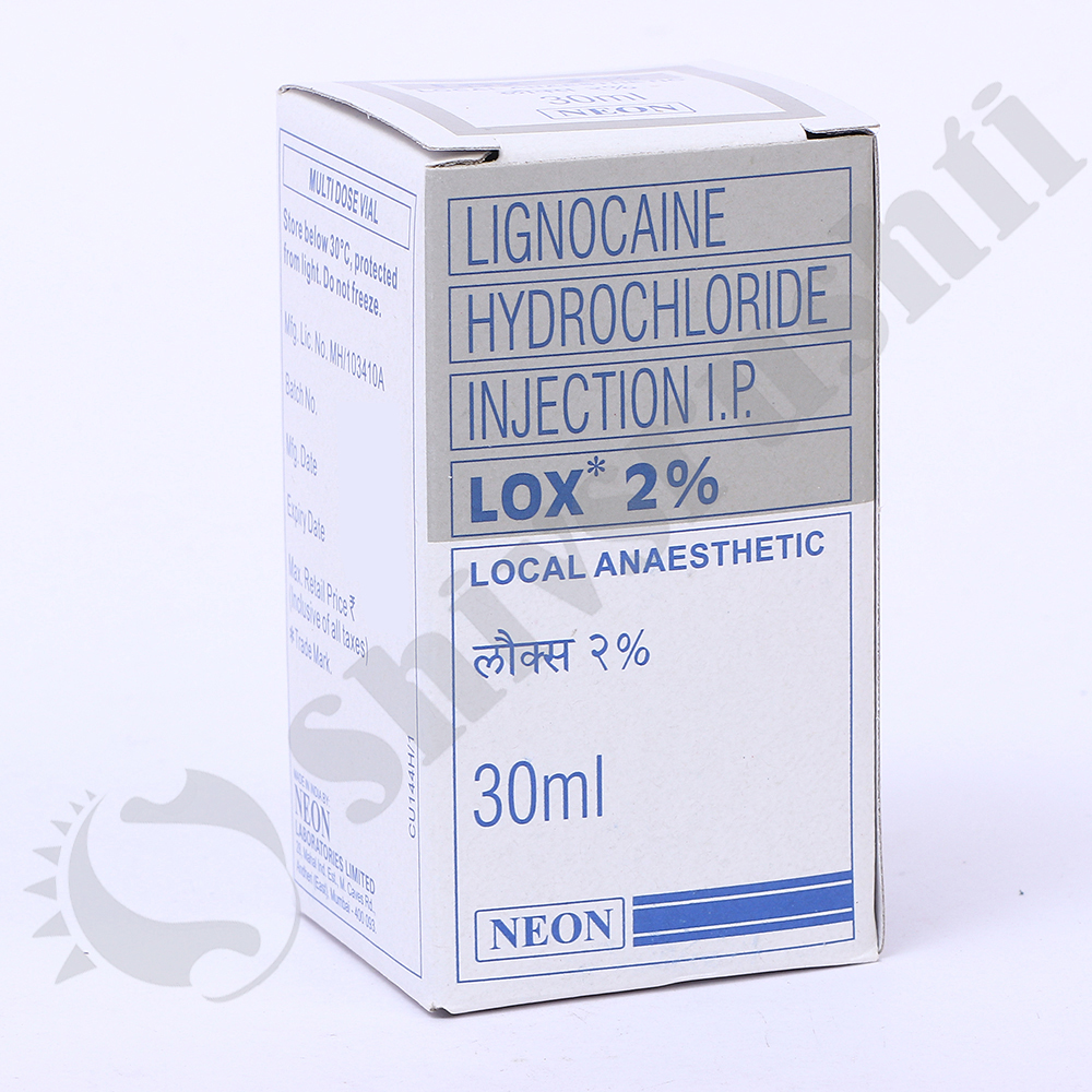 Lox 2% 30ml - Lignocaine Hydrochloride Injection I.p, Suitable For Local Anesthesia And Pain Relief