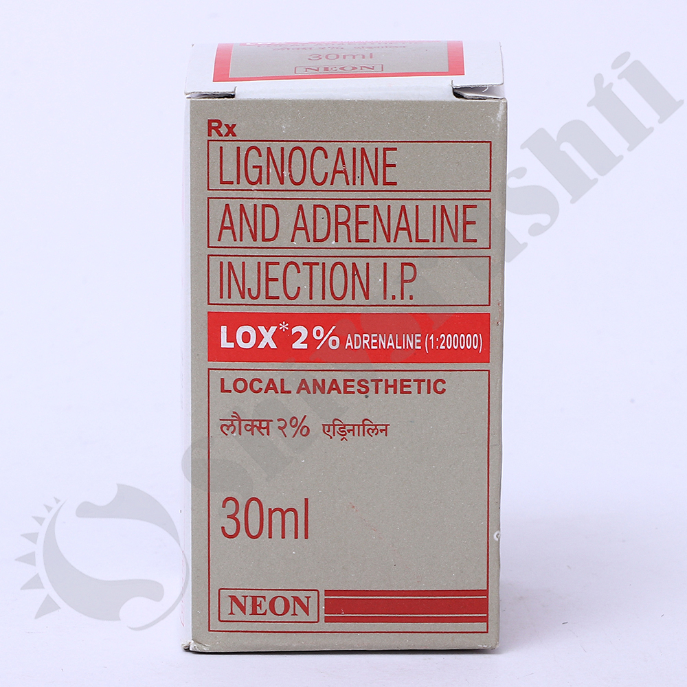 Lox 2% Adrenaline - Lignocaine And Adrenaline Injection I.p, Suitable For Local Anesthesia And Pain Management