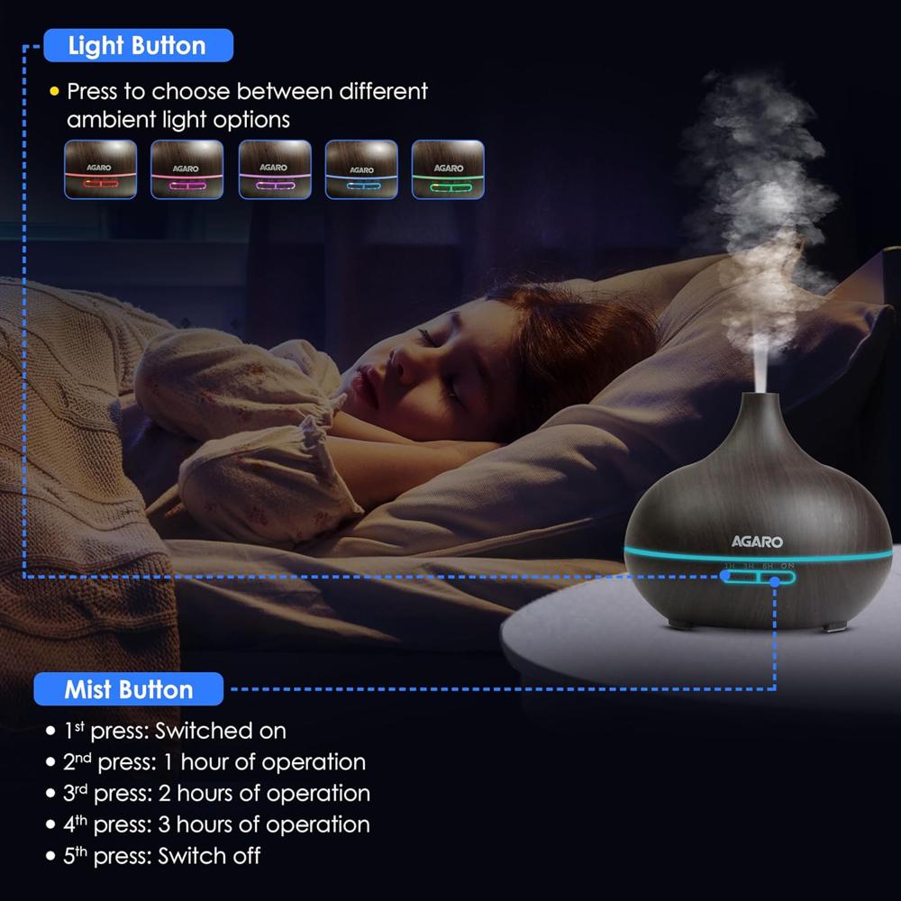 AGARO VIBE 550 ml Adult/Baby Humidifier for Home, Bedroom & Office (33495)