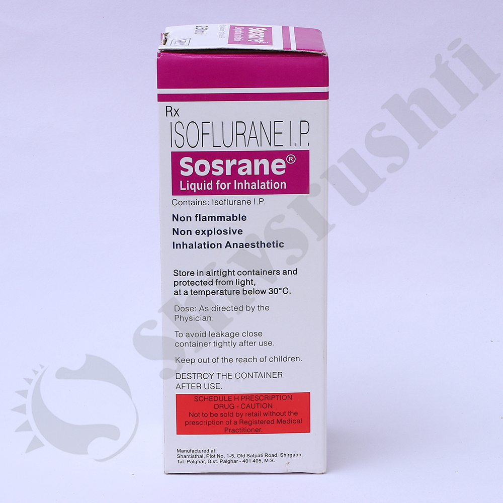 Sosrane 250ml - Isoflurane I.p | Ideal For Anesthesia, Precision Delivery, Safe And Effective For Medical Use