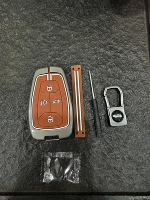 Premium Black Chrome Metal Silicone Key Cover