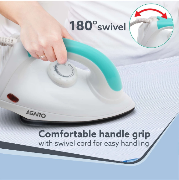 AGARO Grand Electric 1000 W Dry Iron Green, White (34047)