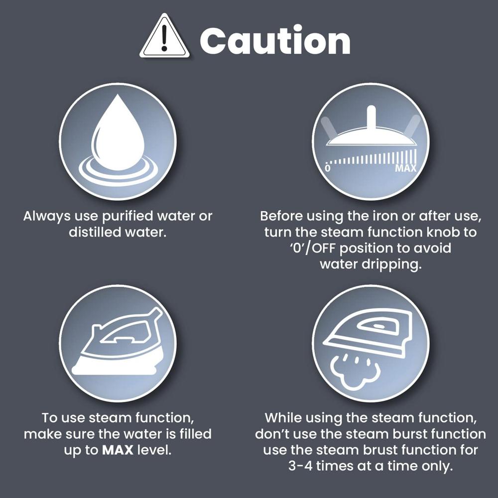 AGARO Royal Steam Iron, 2000W, Ceramic Coated Sole Plate, Fast Heating, 360 degree Swivel Cord, (33922)