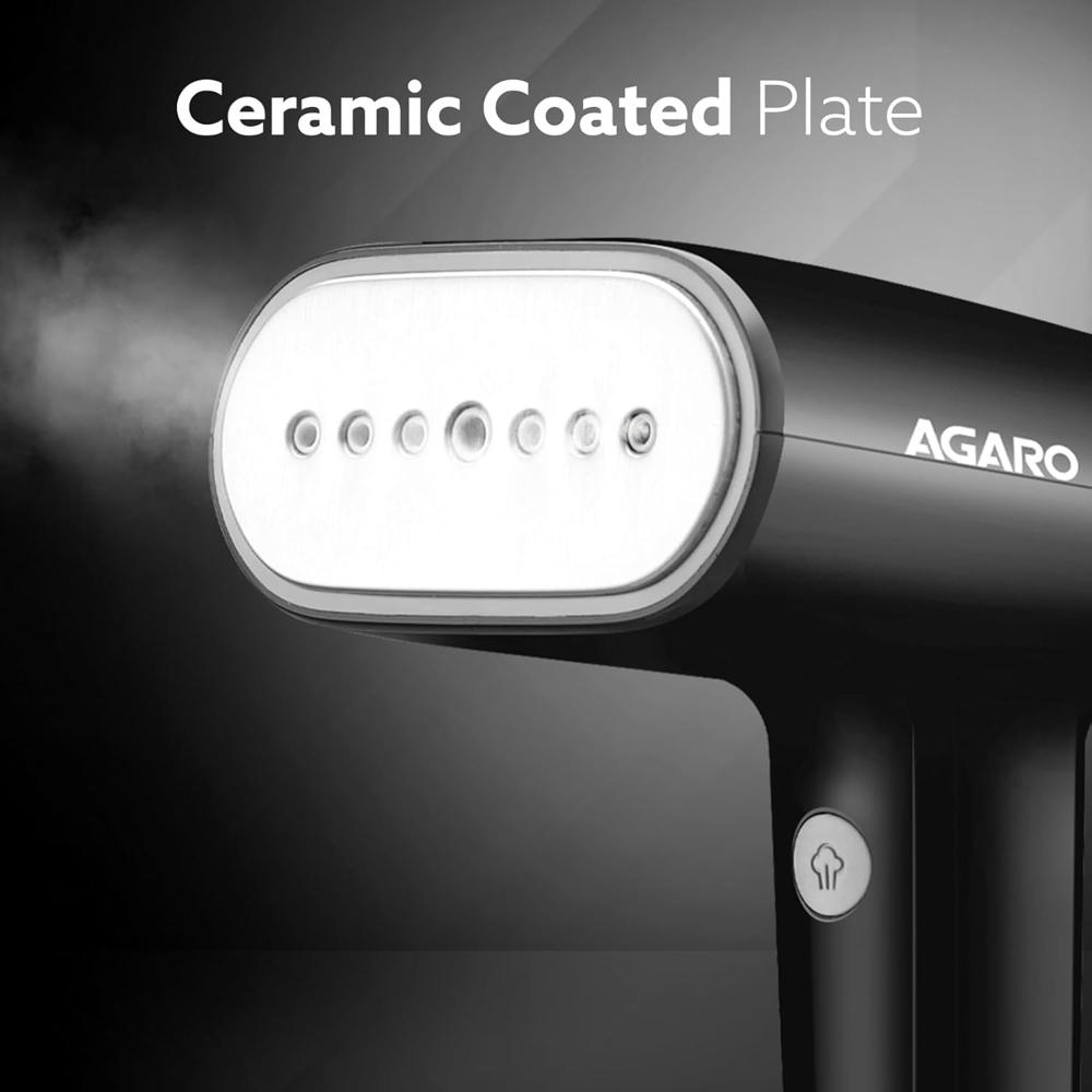 AGARO Icon Handheld Garment Steamer, Horizontal & Vertical Use, Fast Heat, Ceramic Coated Steam Nozzle, 1800W, 260 ML (