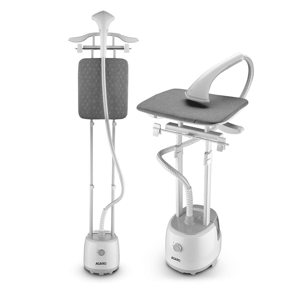 AGARO Grand Standing Garment Steamer 2000W, Professional Standing Steam Iron, De-wrinkle clothes, Height Adjustable, Iron Board, 1.8L Water Tank, Fast Steaming. (34164)