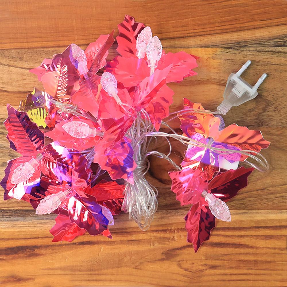 Decorative Led Leaf String Light (4mtr) - Color: Mix