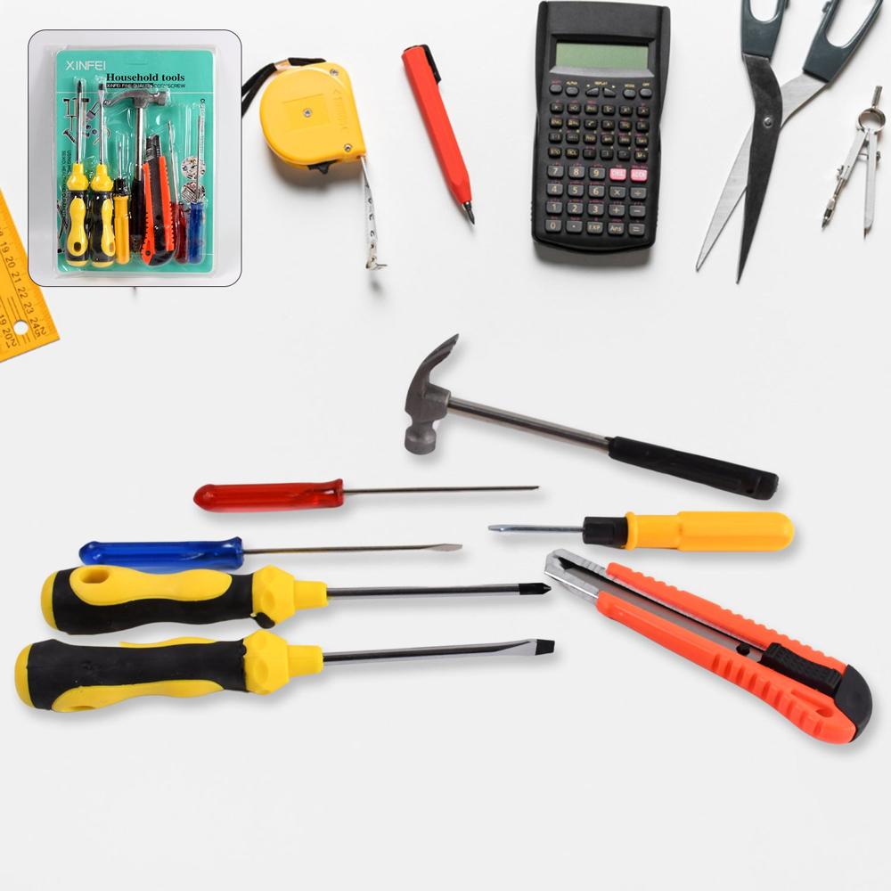 7-Pcs Hand Tool Kit with Magnetic Wristband for Screws & Bolts