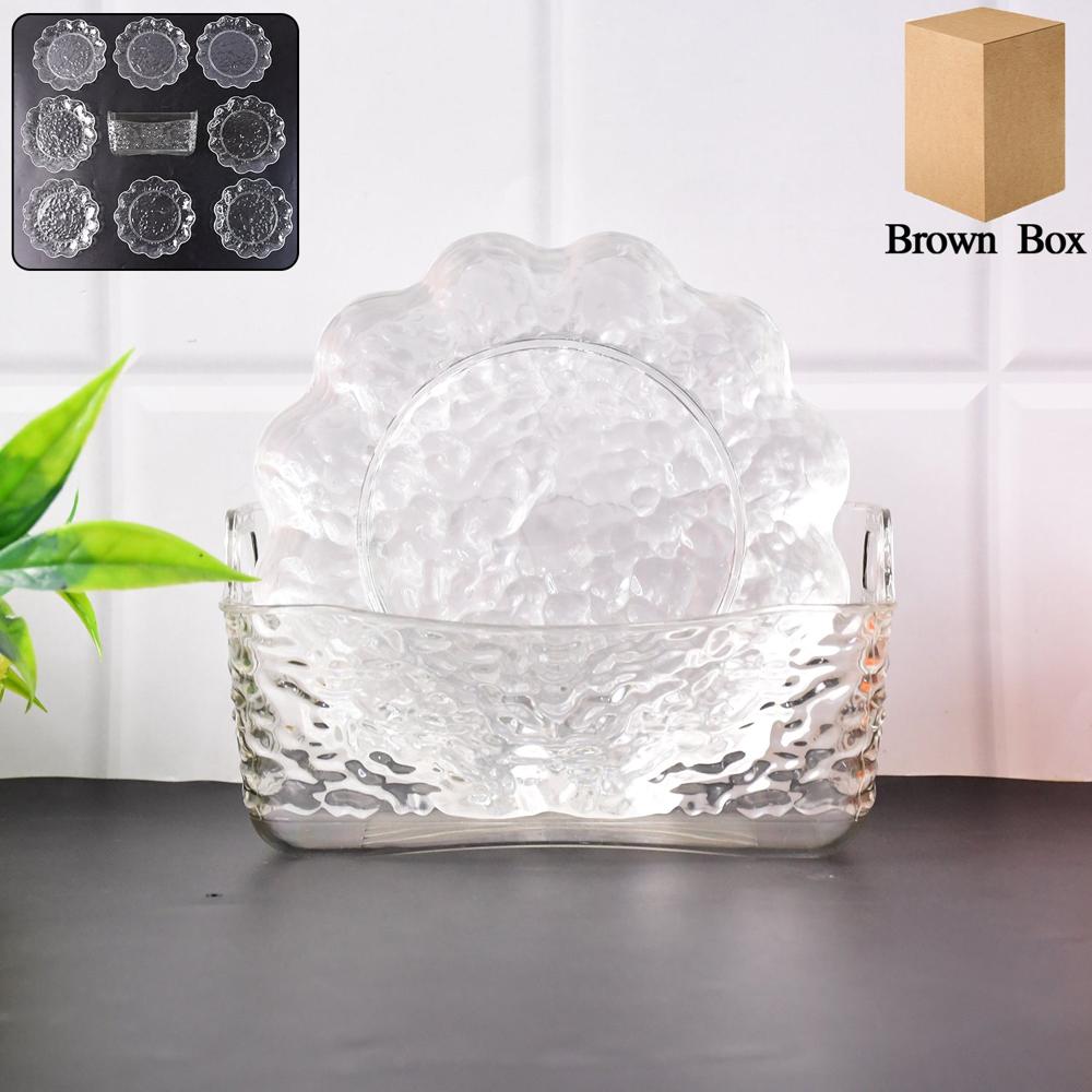 9 In 1 Plastic Bowl With Serving Tray / Plates Set - Color: Mix