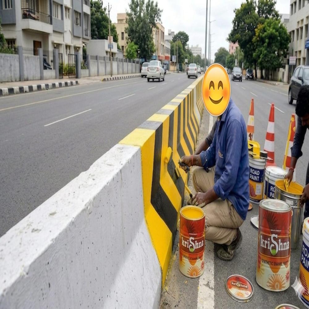 Road Divider Paint White/Yellow - Chemical Name: Titanium Dioxide