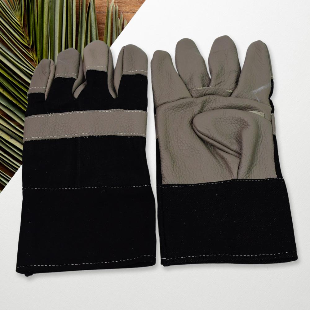 Gloves Gardening Gloves For Men Women Leather Gloves Heavy Duty Gloves (1 Pair) - Color: Mix