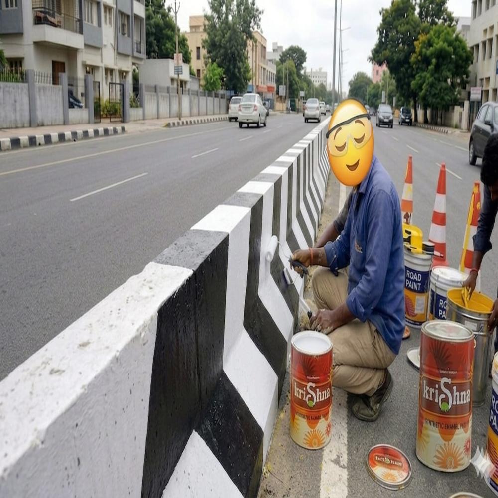 Road Divider Paint Black - Chemical Name: Titanium Dioxide