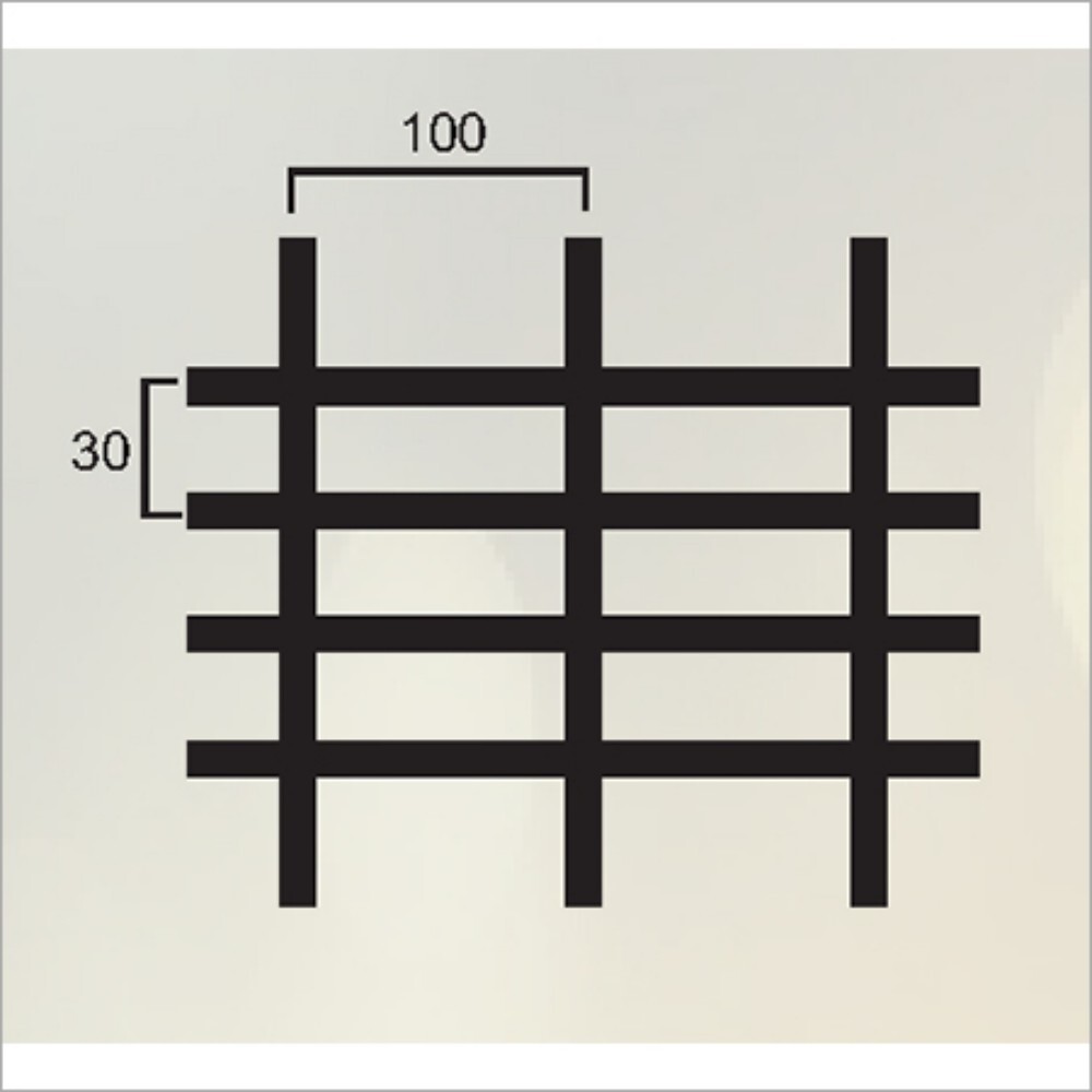 Rectangular Pattern Metal Gratings - Metal, 100x30 Mm, Black Finish | Fixed Open Style, Welded Connection, Durable For Industrial Flooring