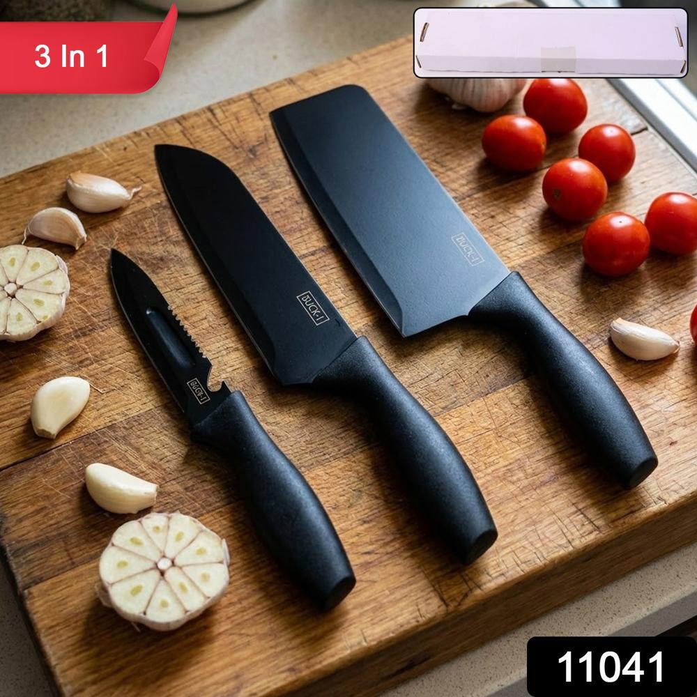 3-In-1 Professional Kitchen Knife Set (1 Set) - Color: Mix