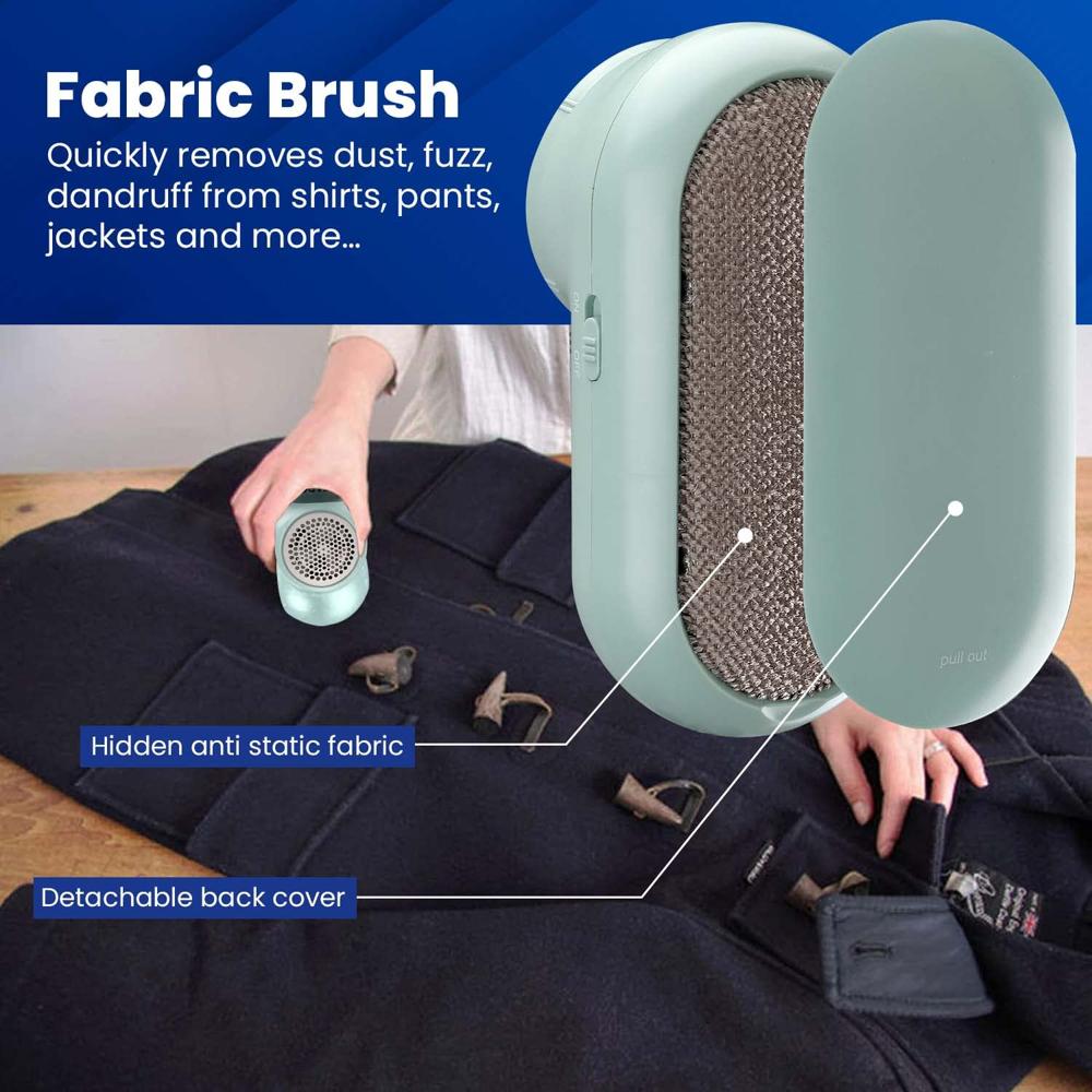AGARO Lint Remover, Fabric Brush, Rechargeable, for Woolen Sweaters, Clothes, Shirts, Jackets, Burr Remover, Pill Remover from Carpets, Curtains. (33849)