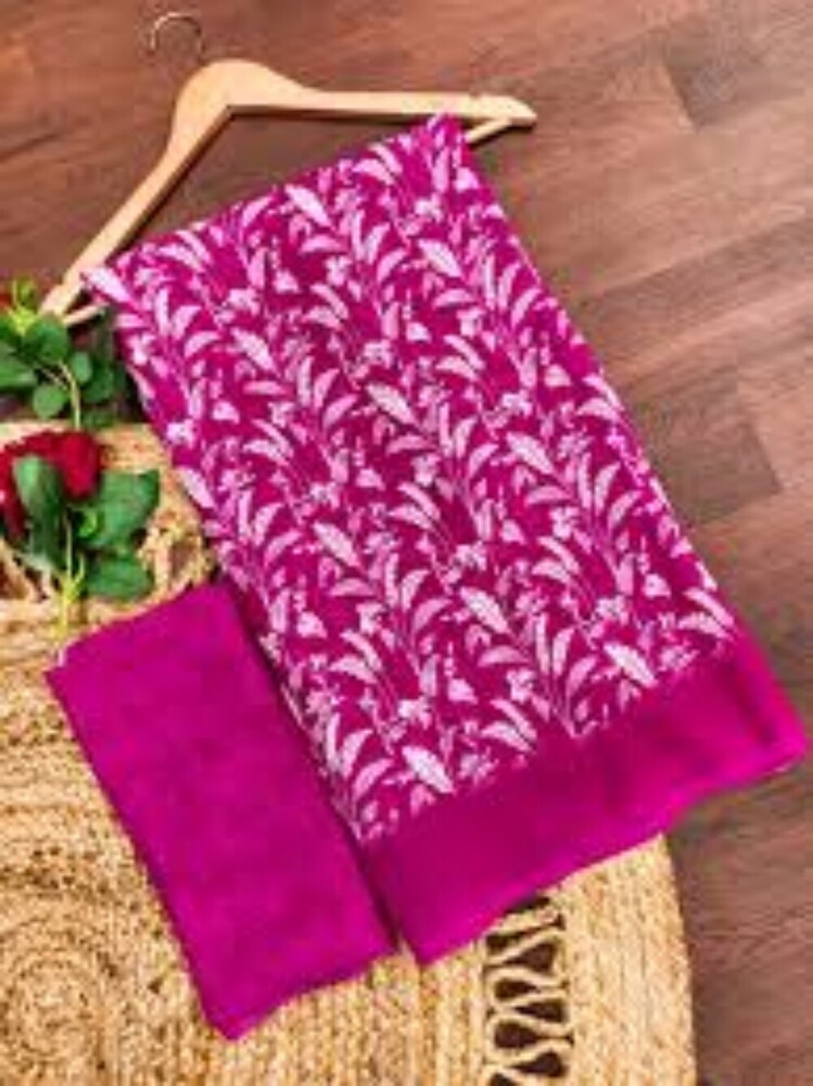 Malmal Cotton Saree - Color: Different Available