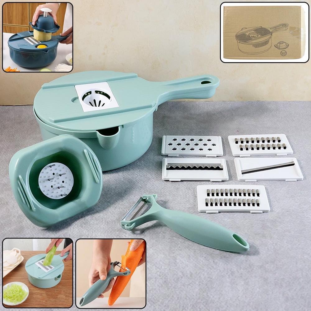Multi-function Vegetable Cutter & Grater Set - Color: Mix