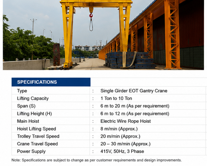 Semi Goliath Gantry Crane