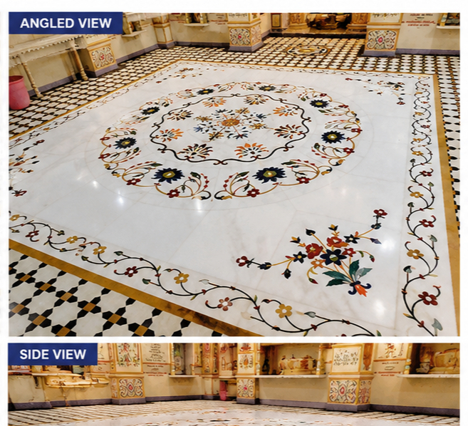 Makrana Marble flooring Eley work
