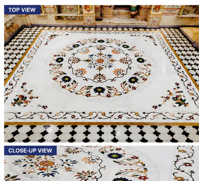 Makrana Marble flooring Eley work