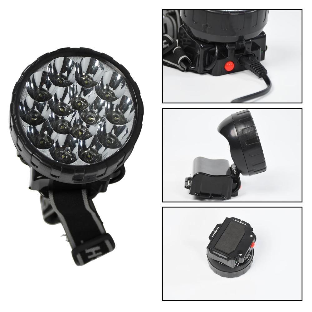 Head Lamp 15 Led Long Range Rechargeable Lamp Use For Camping, Hiking - Color: Mix