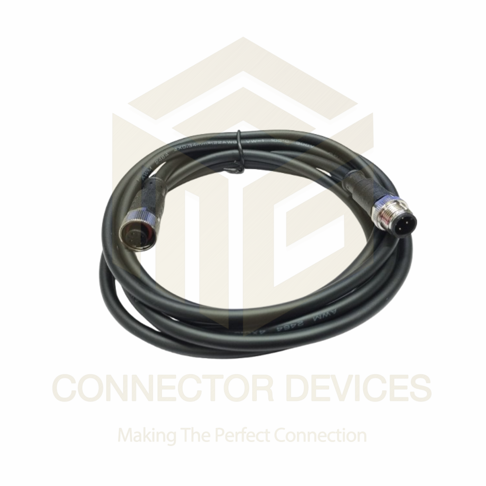 M12 Male to M12 Female Cable