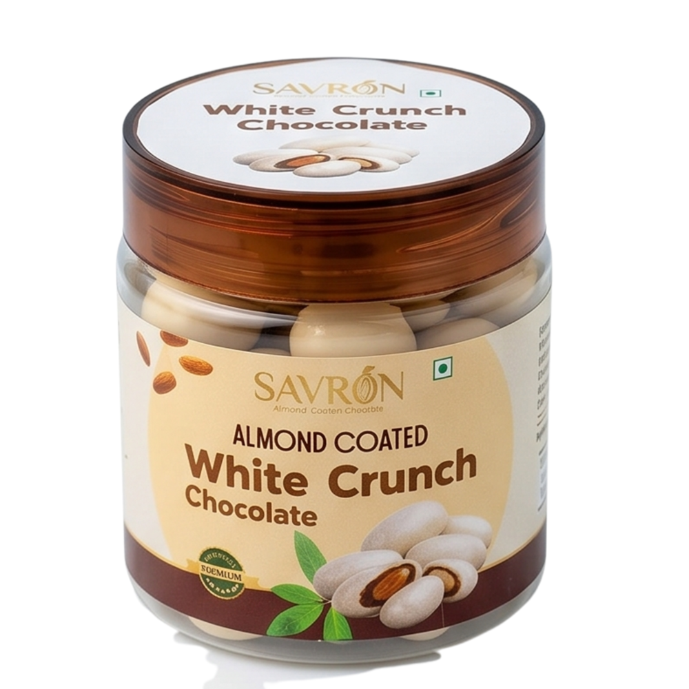 Almonds coated white chocolate