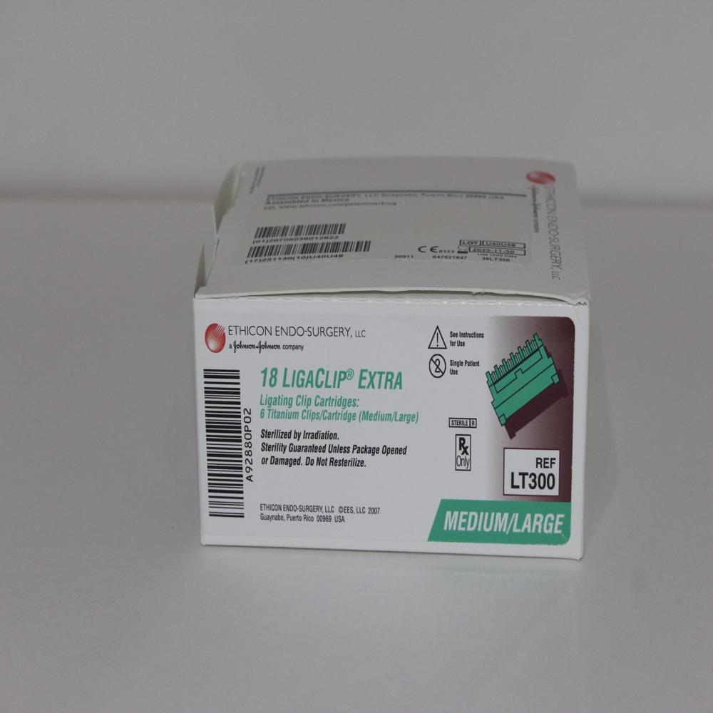 Ethicon LT300 Ligaclip Extra Ligating Clips Open & Endo Single Clip Medium Large