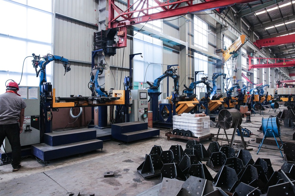 46m/Min Rotation Speed Tower Foot Welding Robot
