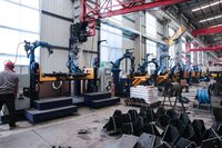 46m/min Rotation Speed Tower Foot Welding Robot