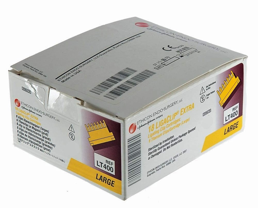 LT400 Extra Ligating Clips Box of 18Piece Laparoscopic Clip Applier