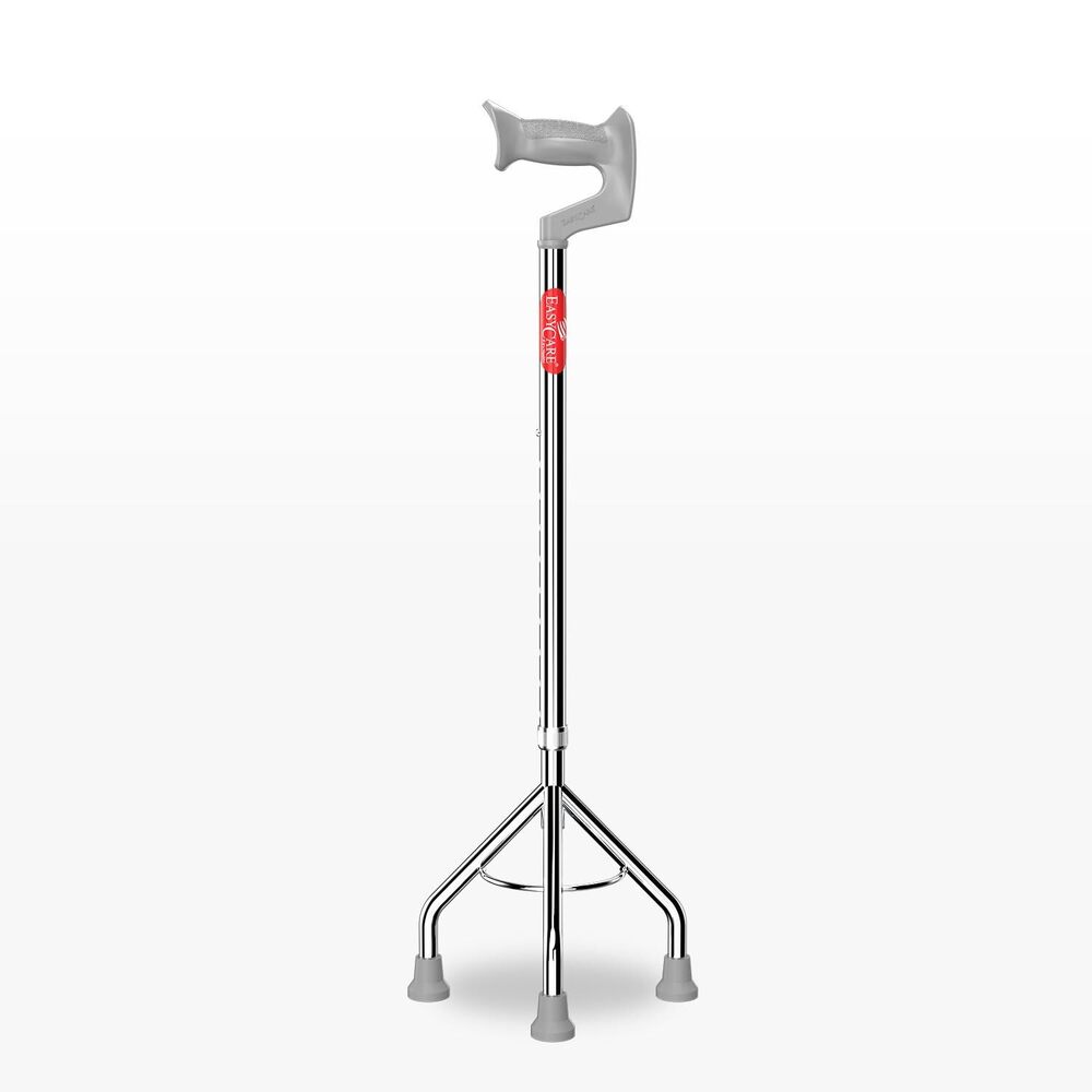 EASYCARE Premium Walking Stick Lightweight Aluminium with 10 Height Levels Adjustable Ergonomic Handle, Anti-Slip Base Support for Old Age Seniors, Men, Women & Patients (Hig