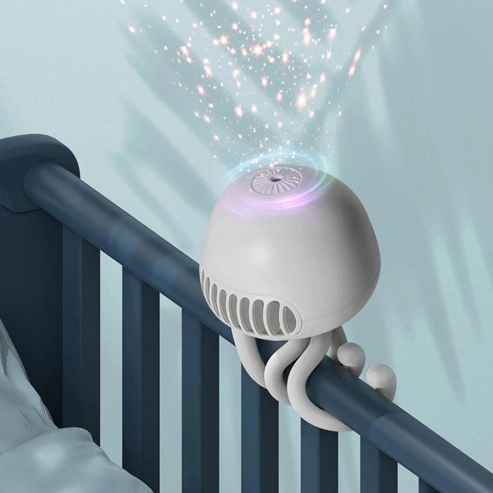 Rechargeable Handheld Mini Projector Fan (1 Pc) - Color: Mix