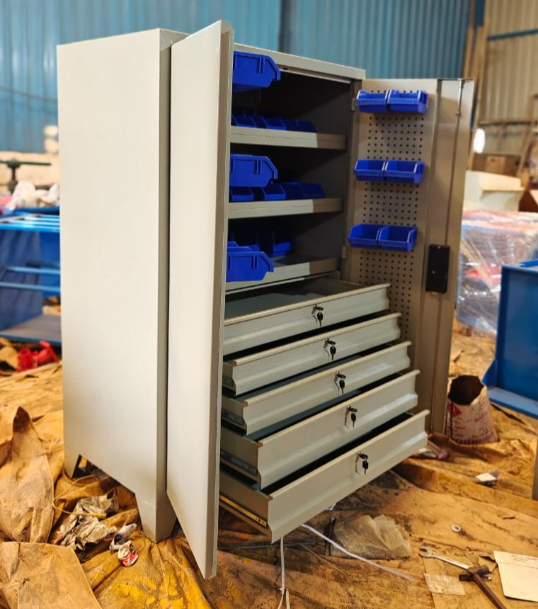 Perforated Tool Cupboard - Color: Grey
