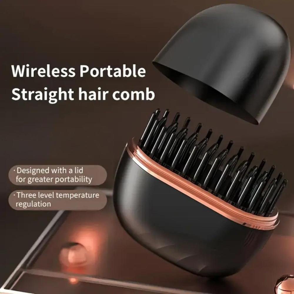 Mini Wireless Hair Straightening Comb
