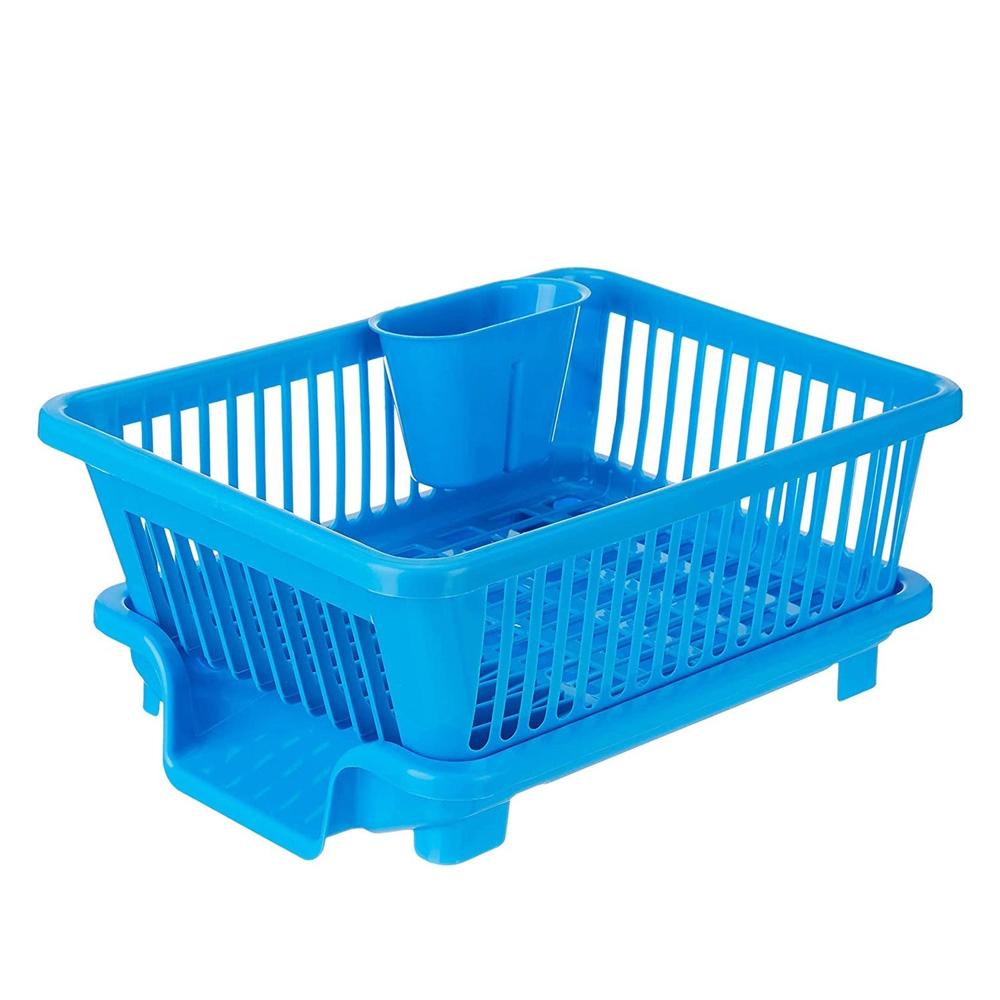 Plastic Sink Dish Drainer Drying Rack (With Brown Box) ( MOQ :- 3 Pc)
