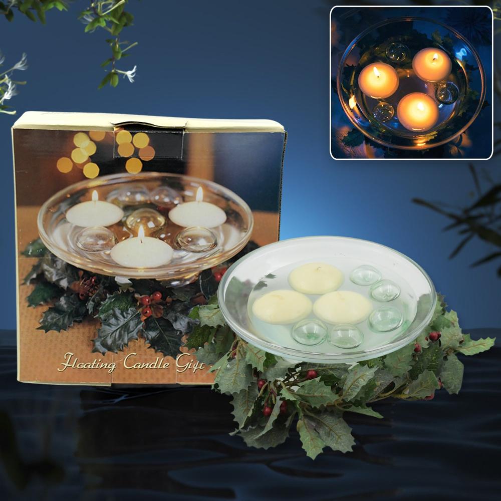 Floating Candle Holder (1 Pc): Romantic Ambiance, Table Decor, Diwali - Color: Mix