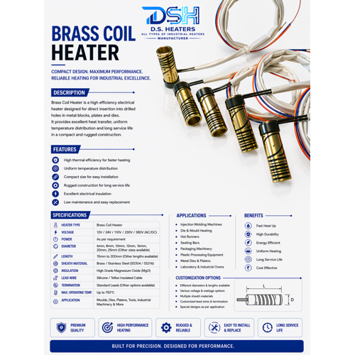 Hot Runner Brass Coil Heaters